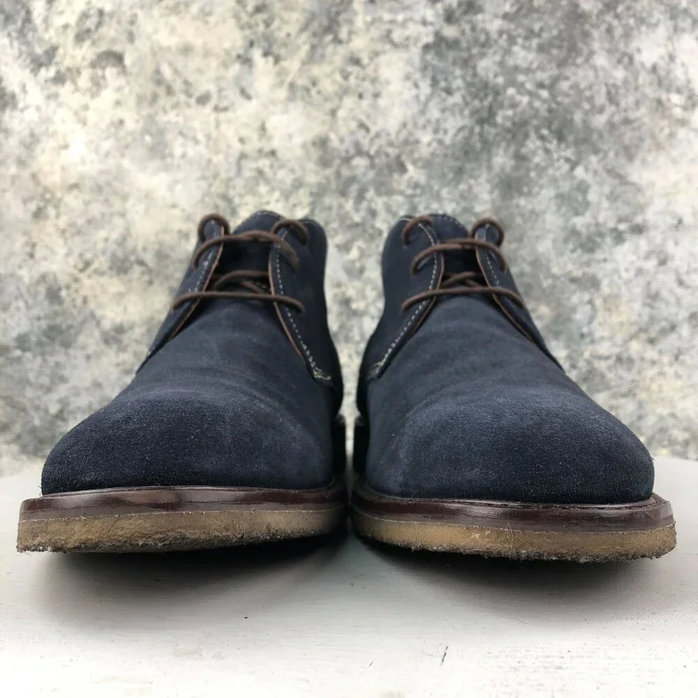 Johnston & Murphy Men's Size 10M Copeland Chukka Navy Blue Suede Ankle Boots